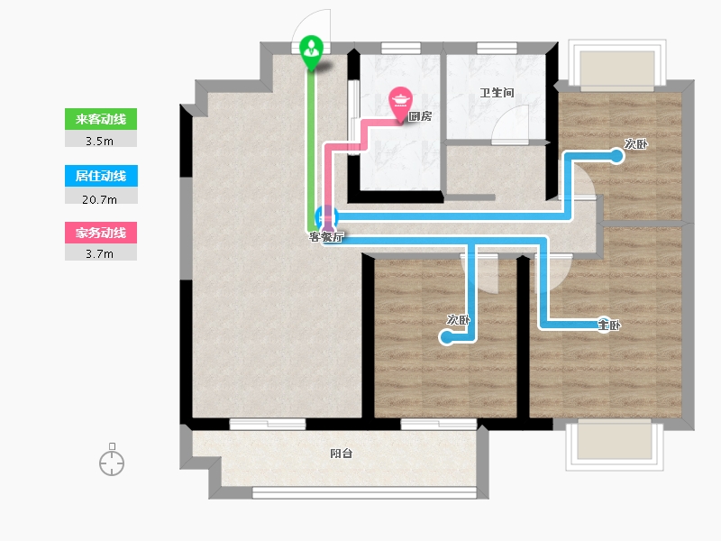 江苏省-常州市-弘阳上坤云革-76.00-户型库-动静线