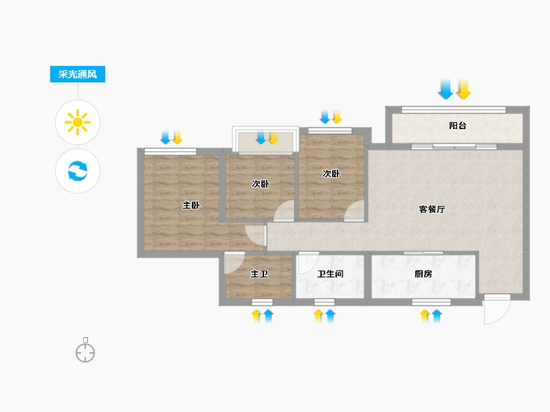 四川省-成都市-天悦世家-79.08-户型库-采光通风