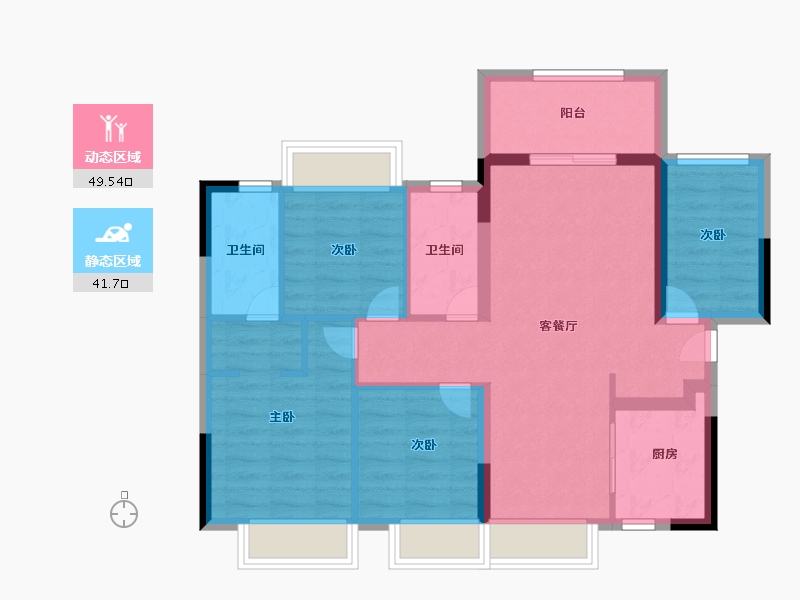 广东省-珠海市-海伦堡玖悦珑湾-80.97-户型库-动静分区