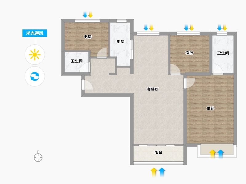 天津-天津市-合生京津新城.-92.00-户型库-采光通风