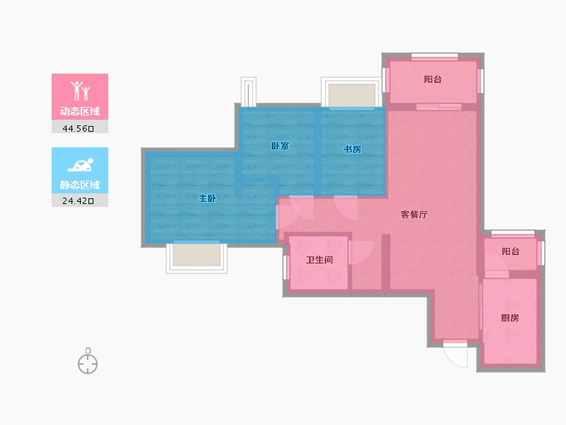 广东省-深圳市-观山祥苑-63.75-户型库-动静分区