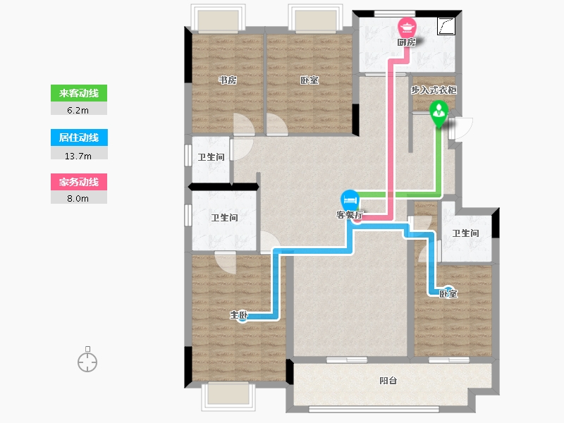 湖南省-长沙市-弘阳昕悦府-141.27-户型库-动静线