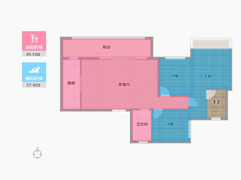 四川省-成都市-奥园ONE墅-97.59-户型库-动静分区