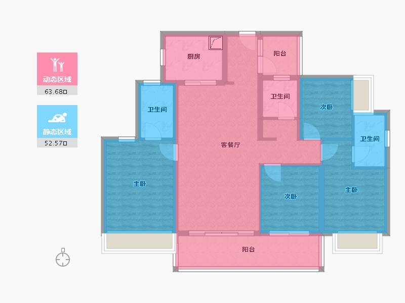 广东省-广州市-万科城市之光-107.54-户型库-动静分区