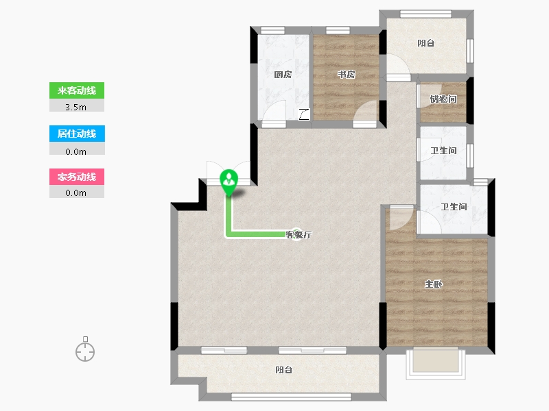 安徽省-巢湖市-文一锦门高第-95.04-户型库-动静线