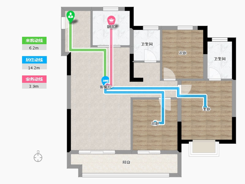 江苏省-常州市-弘阳上坤云峯-89.74-户型库-动静线