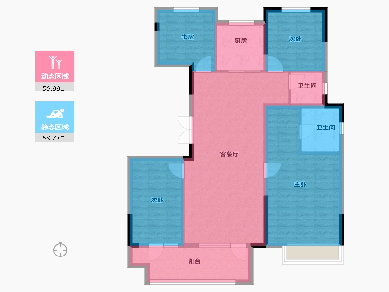 山东省-淄博市-淄博周村吾悦广场​-108.05-户型库-动静分区