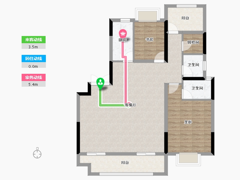 安徽省-巢湖市-文一锦门高第-99.94-户型库-动静线