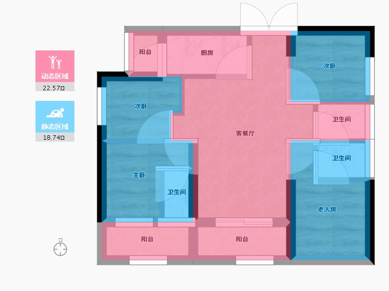 广西壮族自治区-河池市-乾臻·万合壹号-119.17-户型库-动静分区