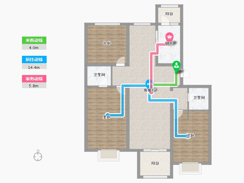 北京-北京市-航城壹号-114.41-户型库-动静线