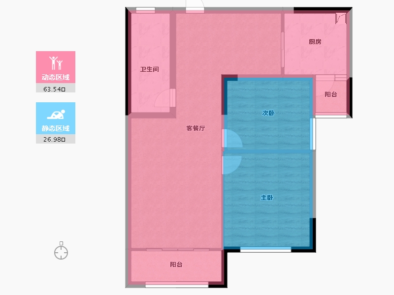 内蒙古自治区-呼伦贝尔市-登喜路家园-81.31-户型库-动静分区