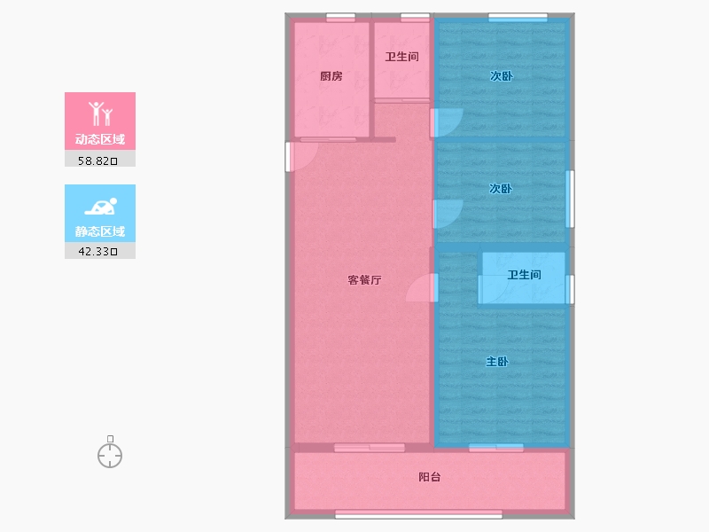 山西省-太原市-凤凰城-99.56-户型库-动静分区