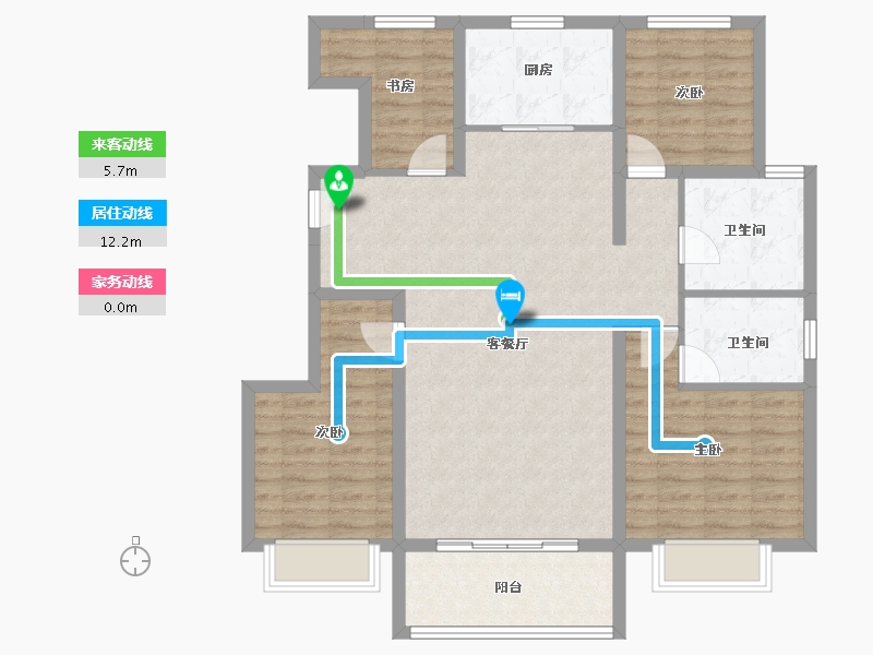 黑龙江省-哈尔滨市-新松·未来ONE-104.01-户型库-动静线