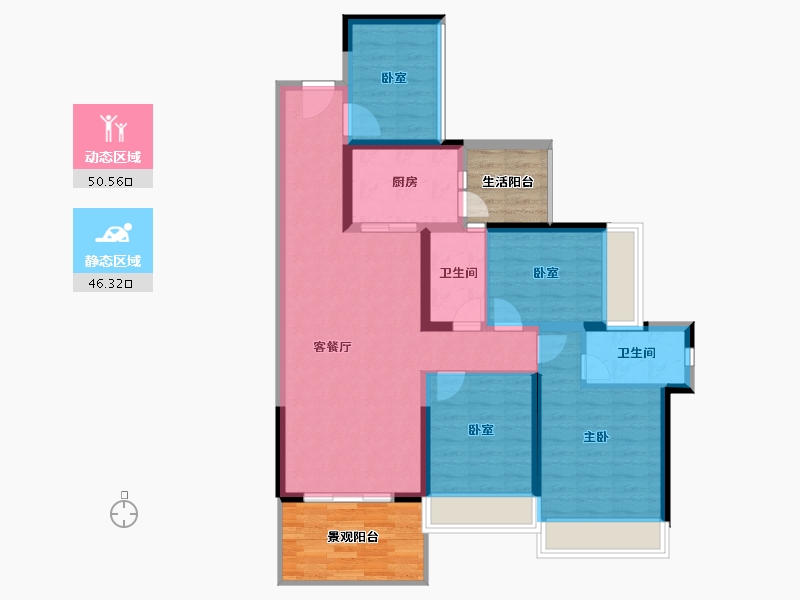 广东省-湛江市-君临世纪-98.99-户型库-动静分区