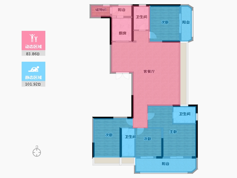 江苏省-常州市-燕湖壹號-168.00-户型库-动静分区