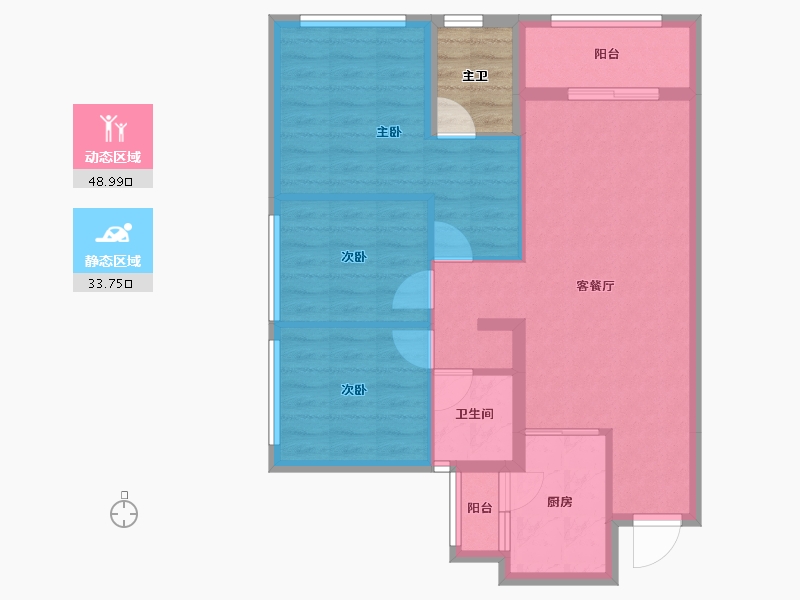 四川省-成都市-天悦世家-77.67-户型库-动静分区