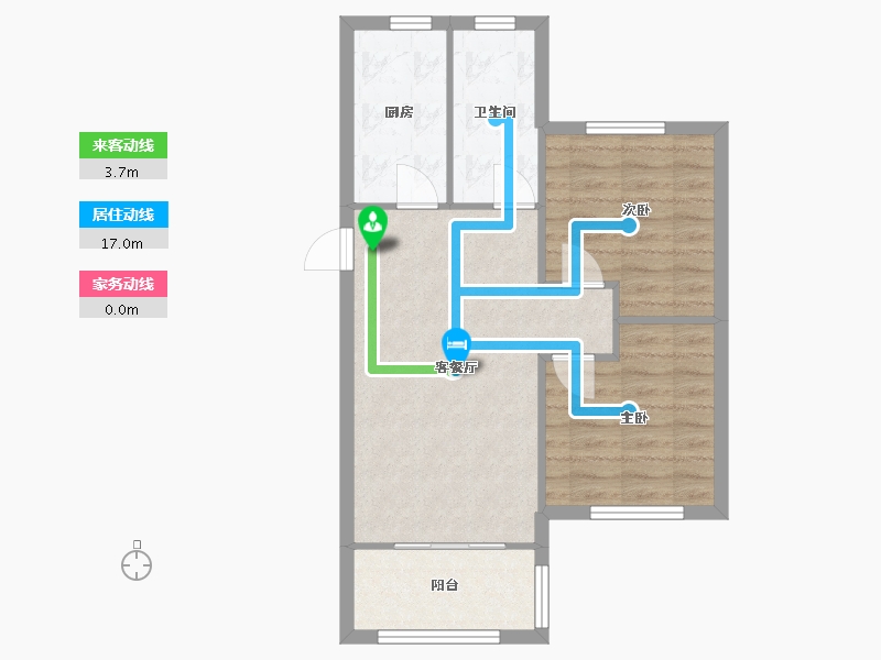 浙江省-杭州市-仓溢景苑-62.49-户型库-动静线