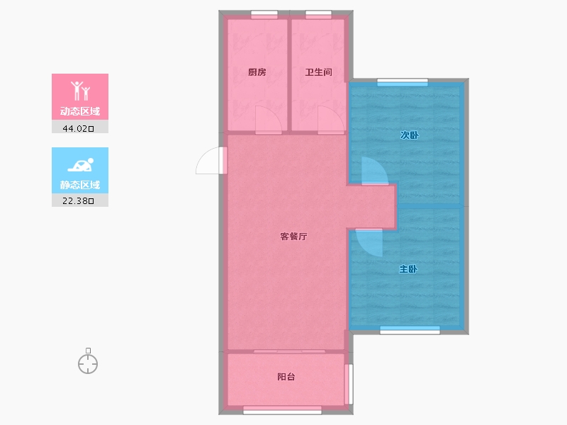 浙江省-杭州市-仓溢景苑-62.49-户型库-动静分区