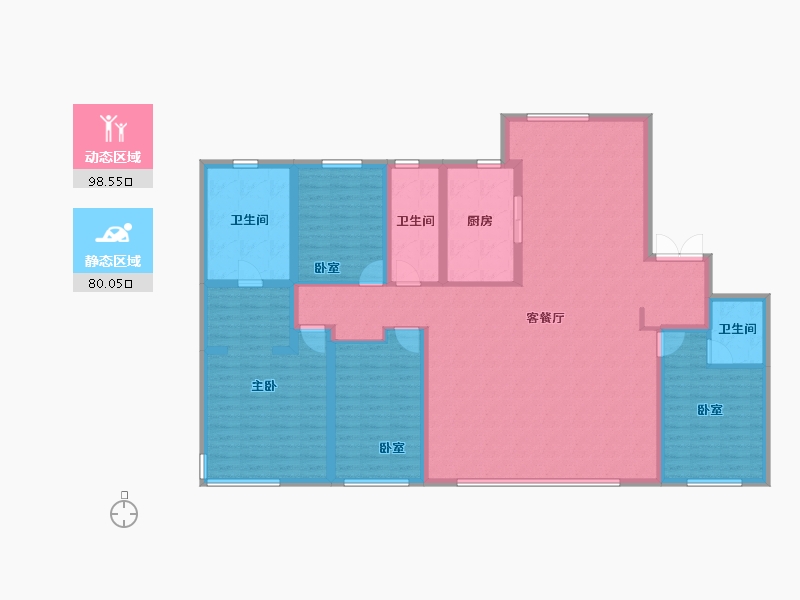 天津-天津市-阳光城和平101-162.04-户型库-动静分区