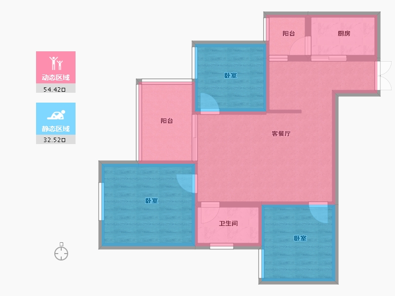 贵州省-六盘水市-大林城-76.79-户型库-动静分区