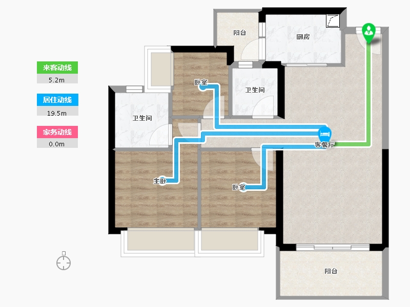 广东省-湛江市-华邦玥珑湾-74.38-户型库-动静线