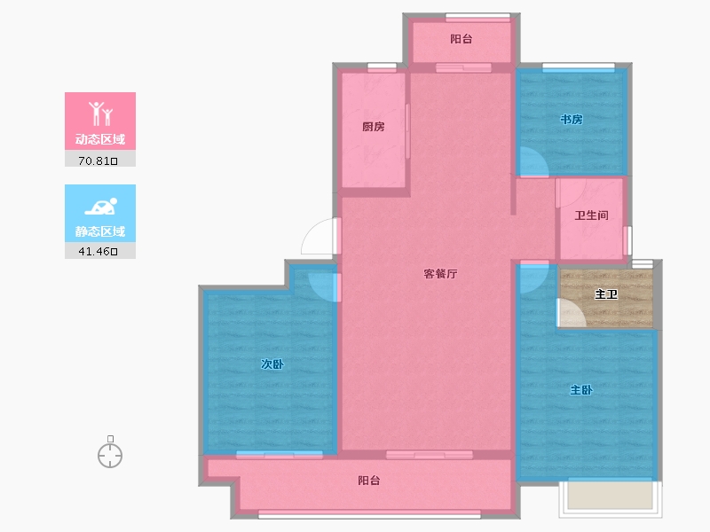 浙江省-舟山市-岱美银河湾-105.03-户型库-动静分区