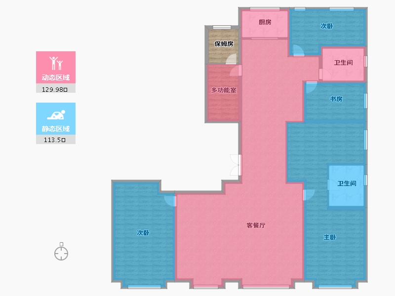 北京-北京市-壹·亮马-228.80-户型库-动静分区