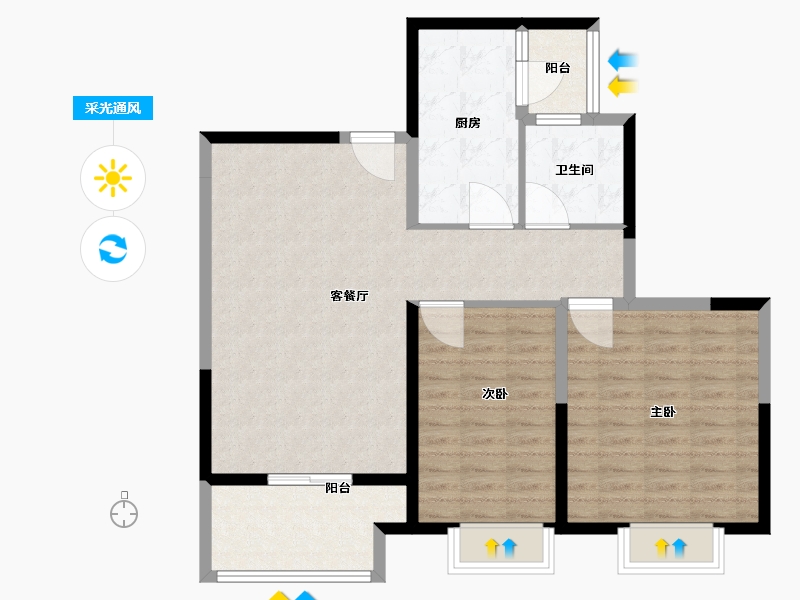 江苏省-苏州市-可逸兰亭-91.00-户型库-采光通风