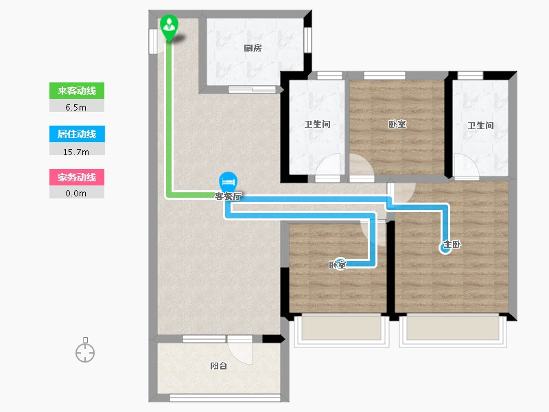 甘肃省-兰州市-远洋红星兰州天铂-91.20-户型库-动静线