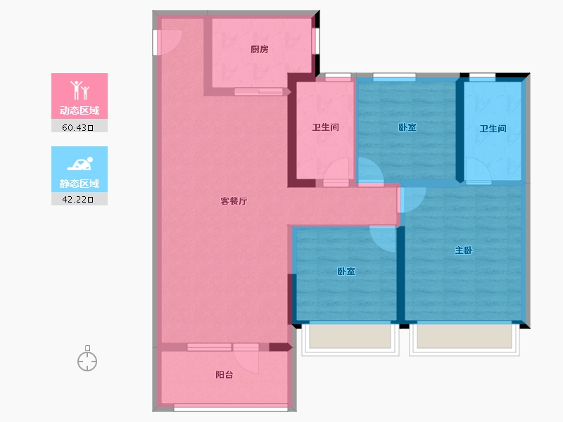 甘肃省-兰州市-远洋红星兰州天铂-91.20-户型库-动静分区