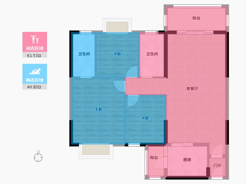 广东省-广州市-花东侨雅苑-92.43-户型库-动静分区