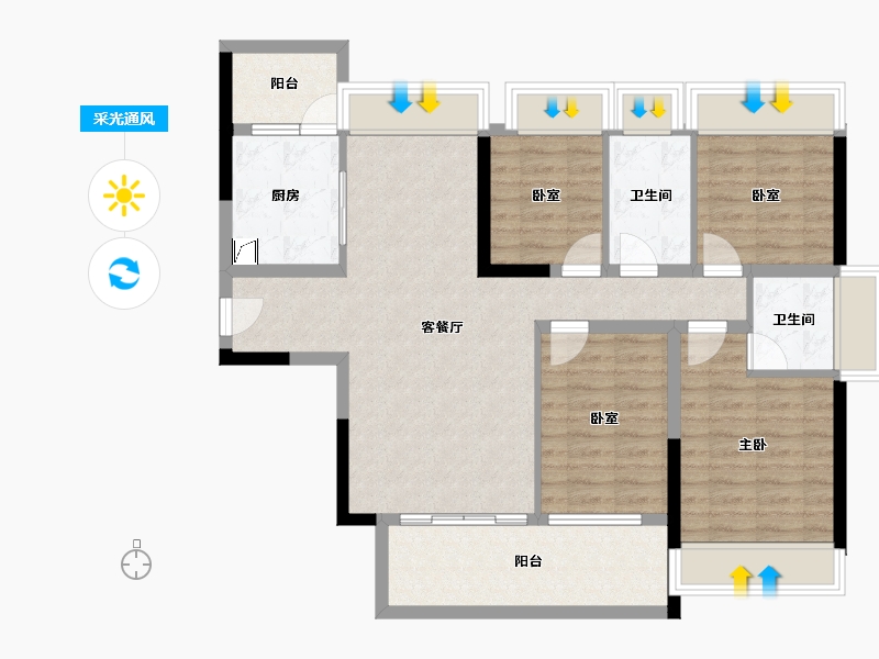 广东省-河源市-和平印象新天地-97.82-户型库-采光通风