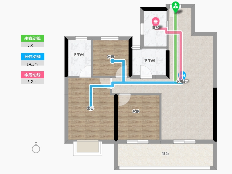 湖北省-宜昌市-金科云玺台-82.31-户型库-动静线