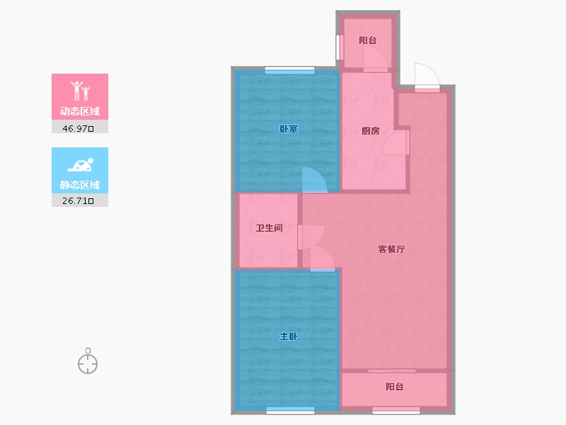 北京-北京市-融泽嘉园-70.00-户型库-动静分区