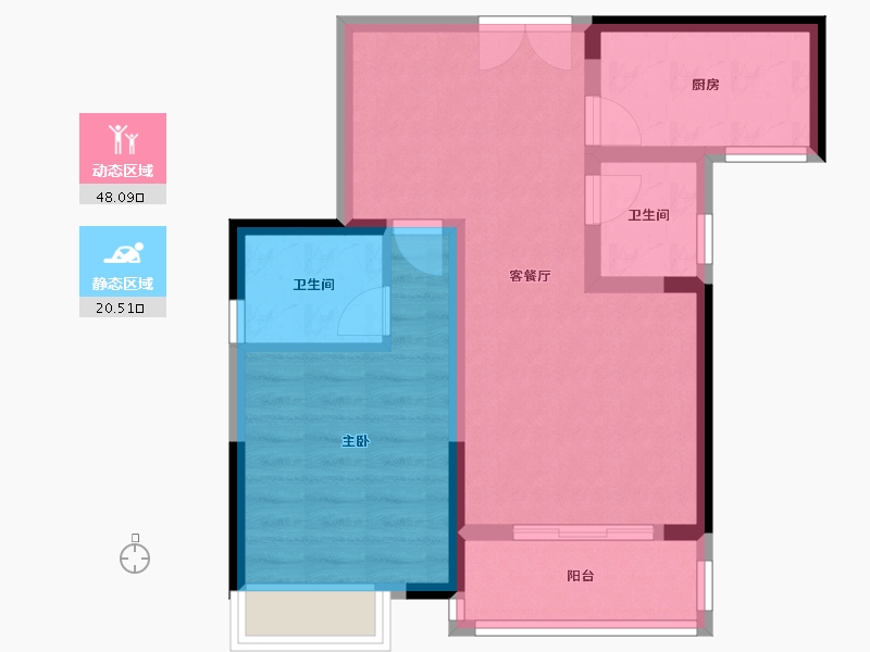 湖南省-湘西土家族苗族自治州-天玺壹号-60.78-户型库-动静分区