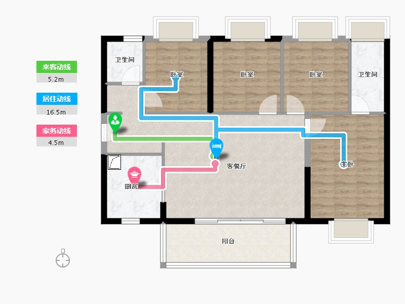 广东省-佛山市-保利时代天珀-97.00-户型库-动静线