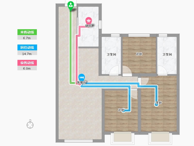 黑龙江省-哈尔滨市-金地峯范-84.22-户型库-动静线