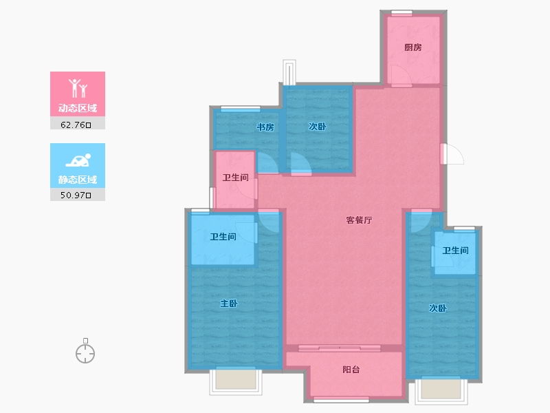 江苏省-南京市-和凤镇凤凰园.-101.20-户型库-动静分区