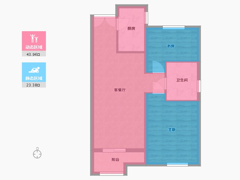 浙江省-金华市-现代城市花园-60.00-户型库-动静分区