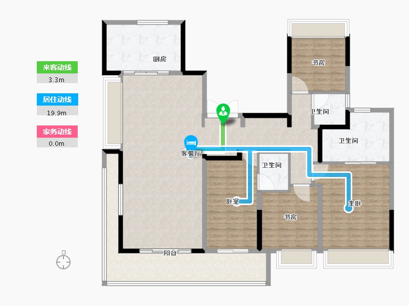 河南省-信阳市-上坤·云湖壹号-158.41-户型库-动静线