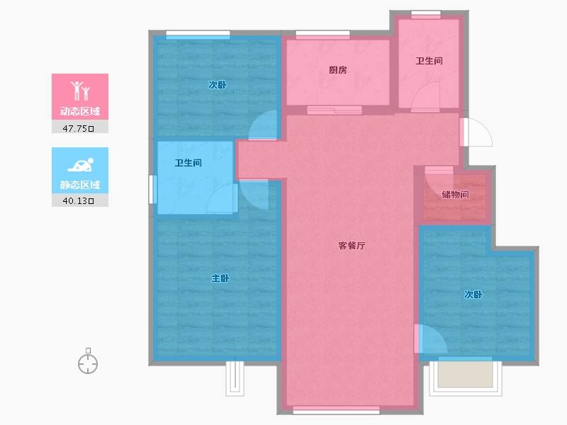 天津-天津市-嘉泰翰林学府-78.12-户型库-动静分区