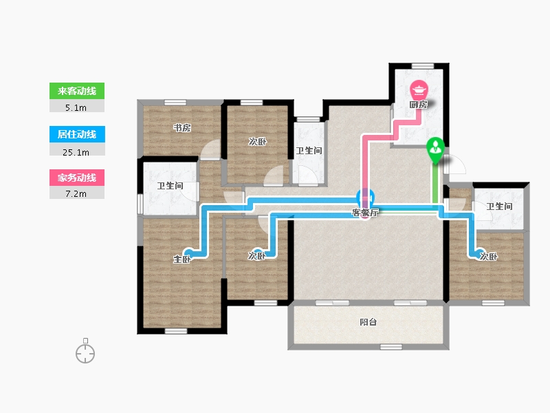 广西壮族自治区-玉林市-玉林绿地城-149.34-户型库-动静线