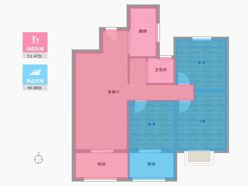 安徽省-合肥市-万科文一未来之光-82.37-户型库-动静分区