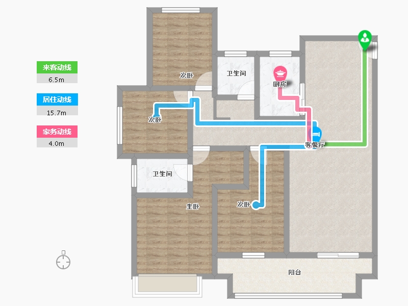 河南省-洛阳市-绿都中梁河风雅叙-113.70-户型库-动静线