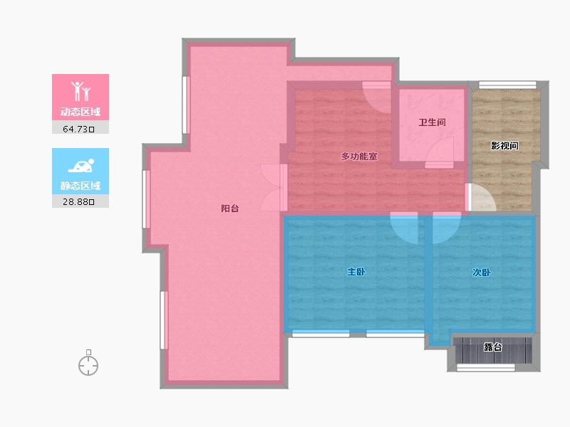 河南省-信阳市-金牛国际社区-93.49-户型库-动静分区