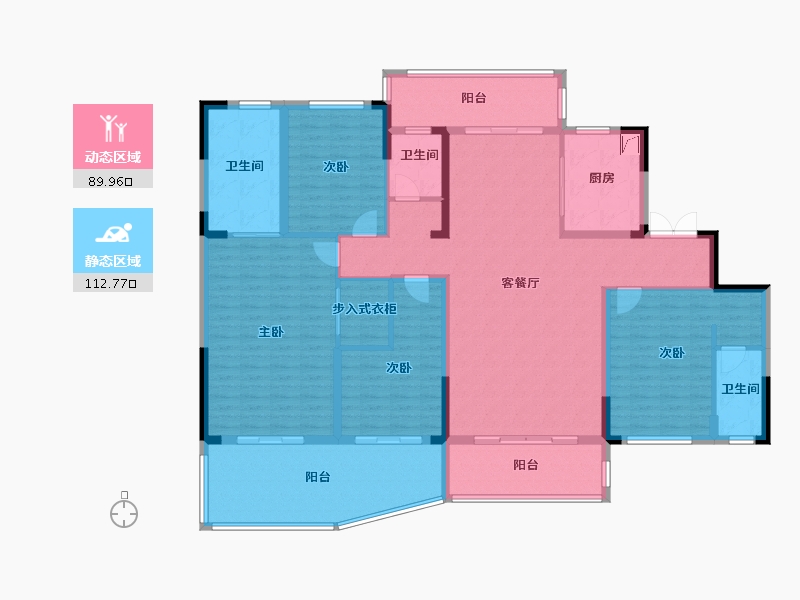 湖南省-湘西土家族苗族自治州-天玺壹号-184.15-户型库-动静分区