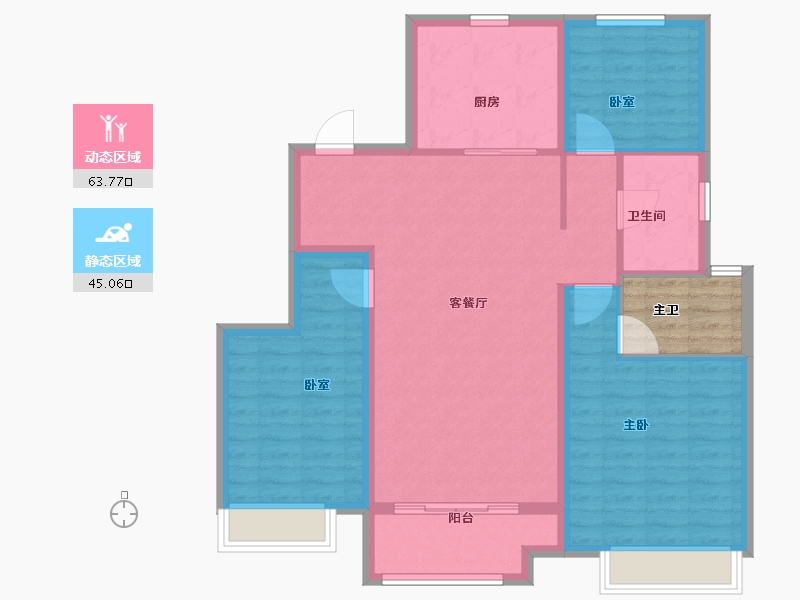 山东省-泰安市-特钢西区-103.20-户型库-动静分区