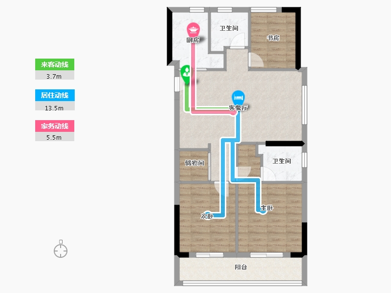 浙江省-宁波市-荣安观棠晴雨府-78.40-户型库-动静线