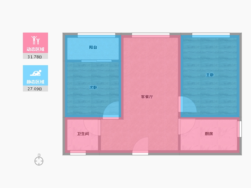 山东省-泰安市-贵和·天锦-52.00-户型库-动静分区