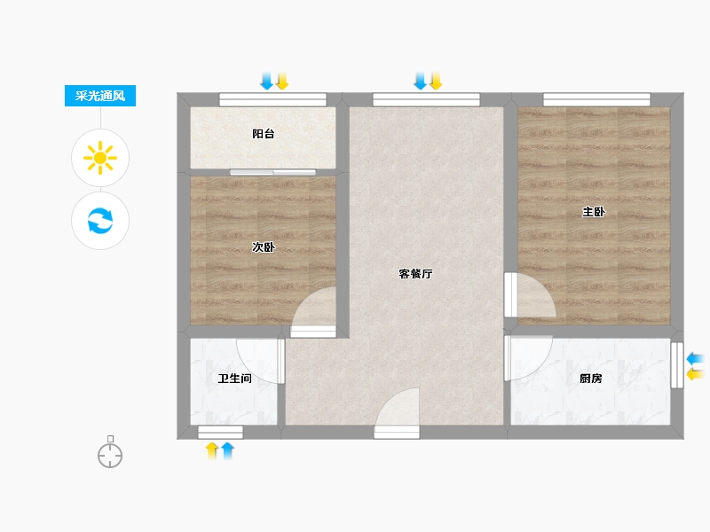 山东省-泰安市-贵和·天锦-52.00-户型库-采光通风